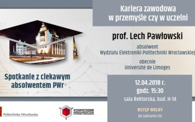SPOTKANIE Z CIEKAWYM ABSOLWENTEM: PROF. LECH PAWŁOWSKI