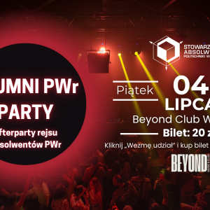 Bilet na Alumni PWr Party // Afterparty Rejsu Absolwentów PWr 2025