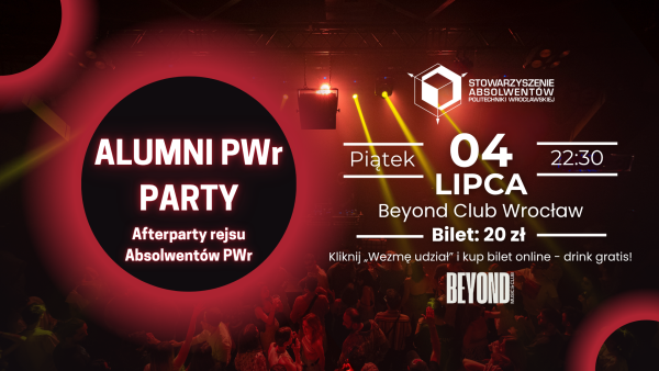 Bilet na Alumni PWr Party // Afterparty Rejsu Absolwentów PWr 2025